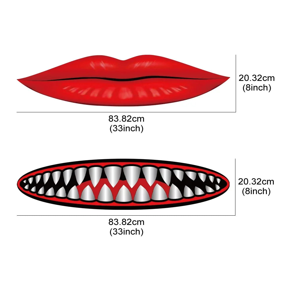 For Tesla Model 3 X Y S Custom Front Bumper Sticker Shark Mouth