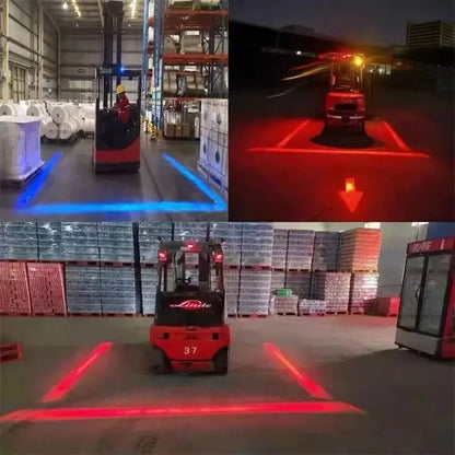 For Fork Forklift Warning Red Blue Line Safety Zone Working