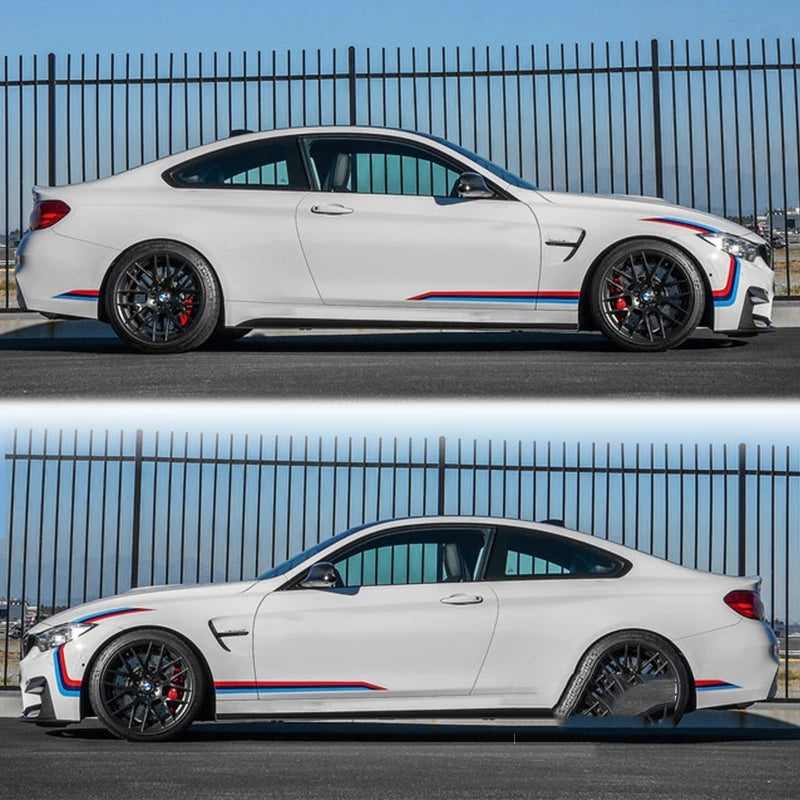 For BMW E36 E46 E60 E90 Pair Waist Line Stripe Headlight Sticker