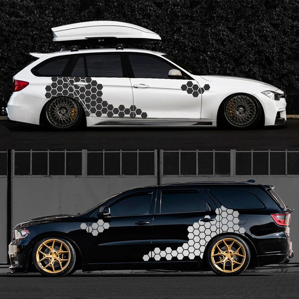 Sticker Camouflage Kit Solid Hexagon Honeycomb Graphics Decor