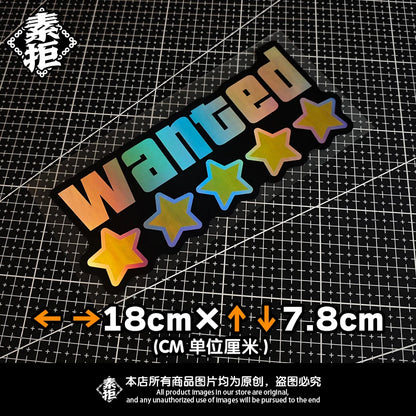 Piece Limited Edition Laser 5-star Wanted Window Bumper Sticker
