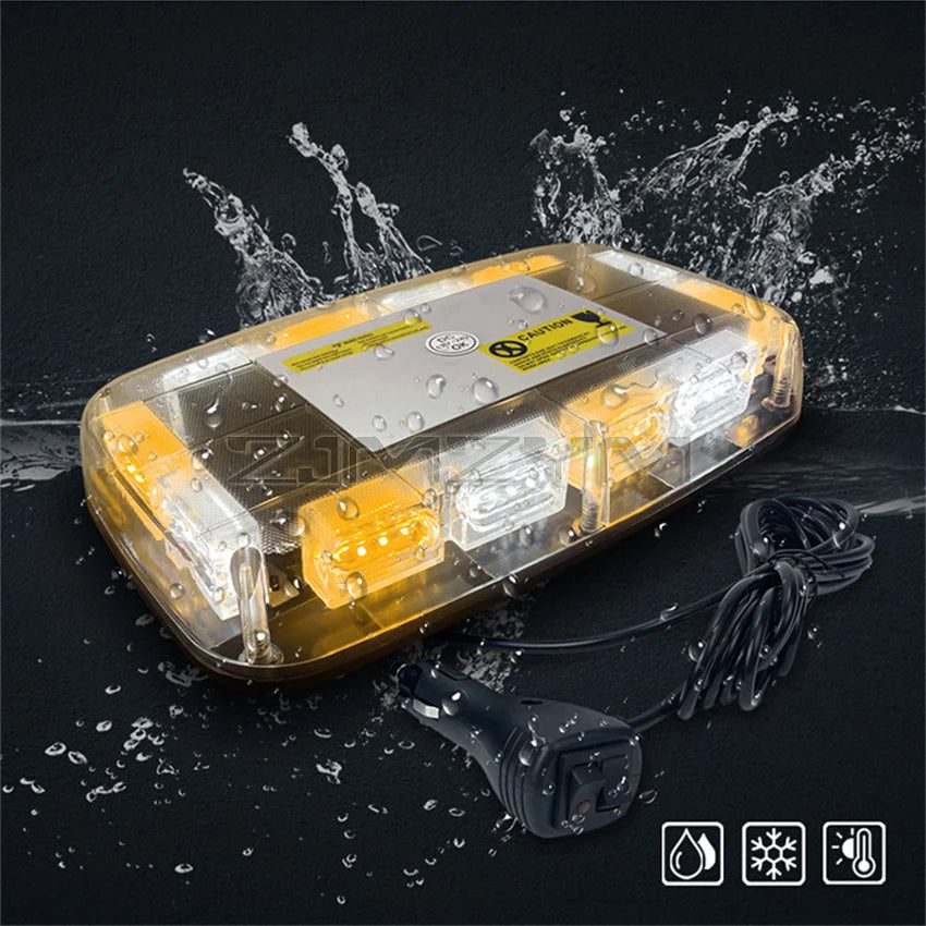 For 12V 24V 36W Roof Strobe 48 Emergency Safety Hazard Warning