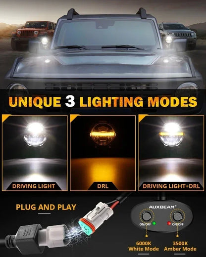 Auxbeam Inch 110W 11000LM Work Amber Drl 5050 Smd