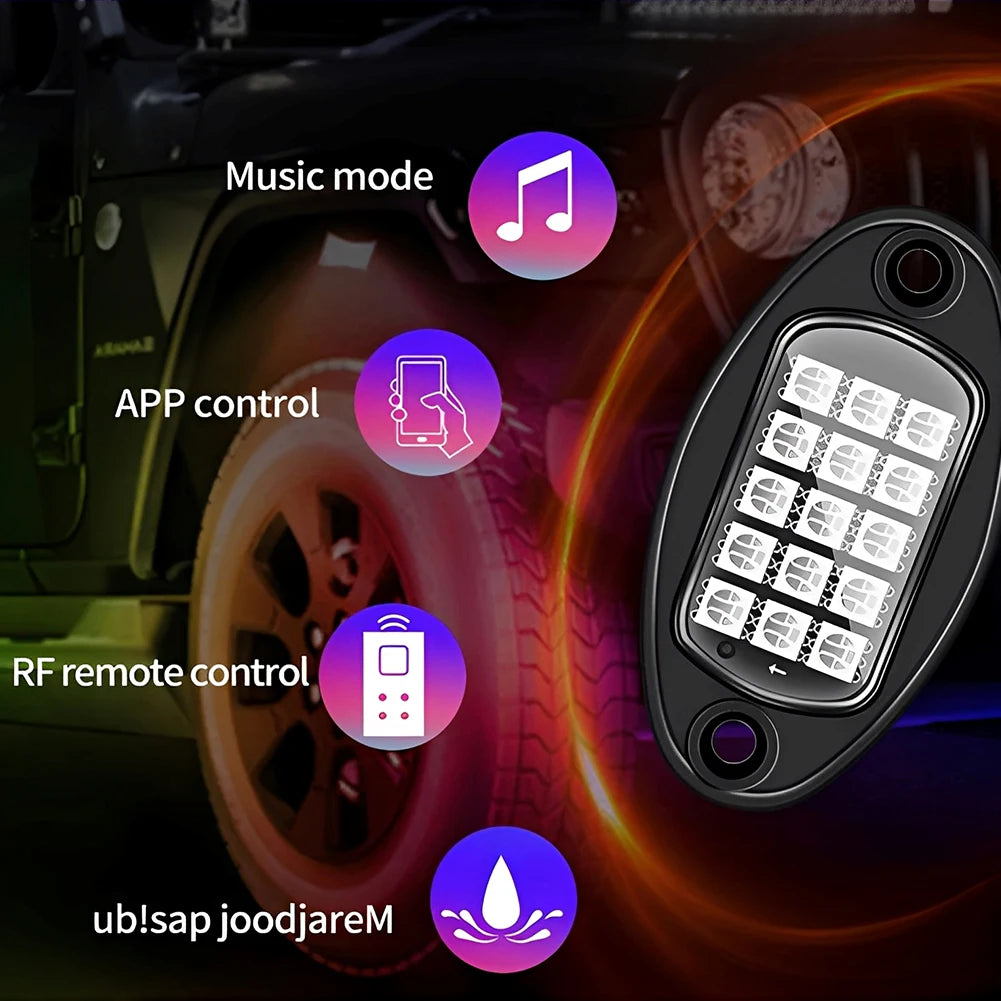 Pods RGB Rock Brightness Multifunction Neon Underglow Kit