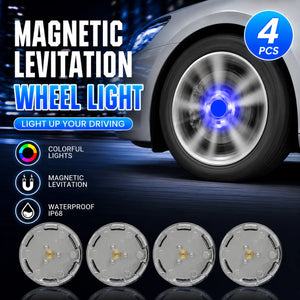 4PCS Magnetic Floating Wheel Hub Self Generating Center Cap