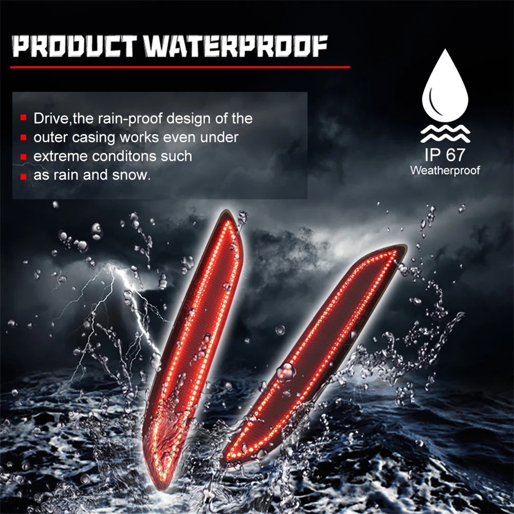 For Chrysler Pacifica & Voyager Rear Bumper Reflector Red Tai