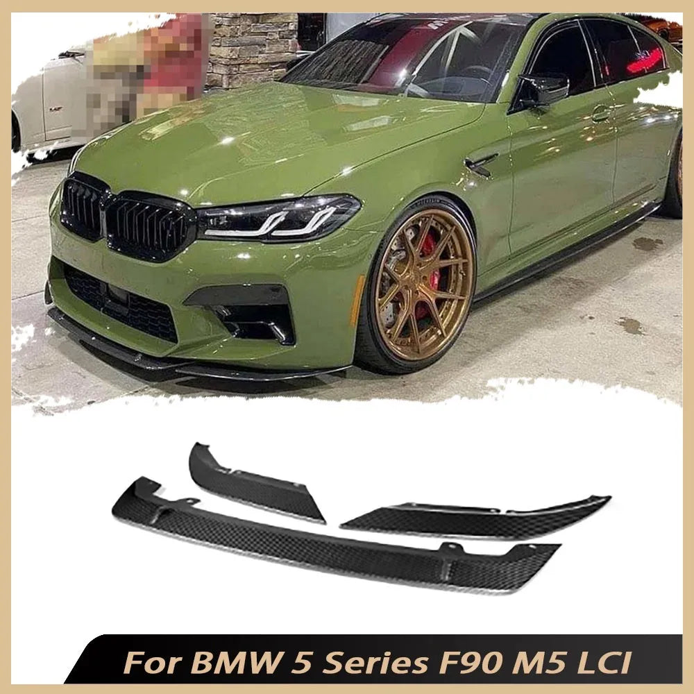 For BMW 5 Series F90 M5 Dry Carbon Fiber Front Bumper Lip Chin