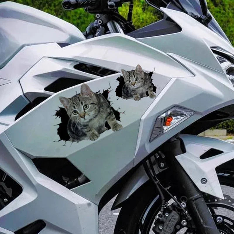 For Window Bumper Cute 3D Durable Cat Pattern Sticker Body