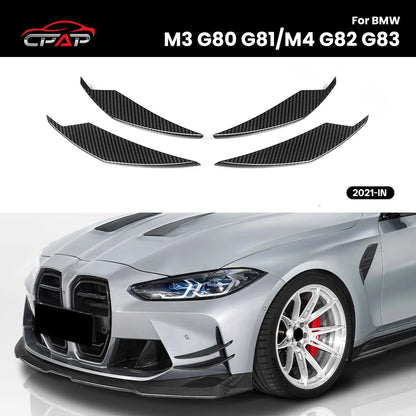 For BMW M3 G80 G81 M4 Real Dry Carbon Fiber Front Bumper