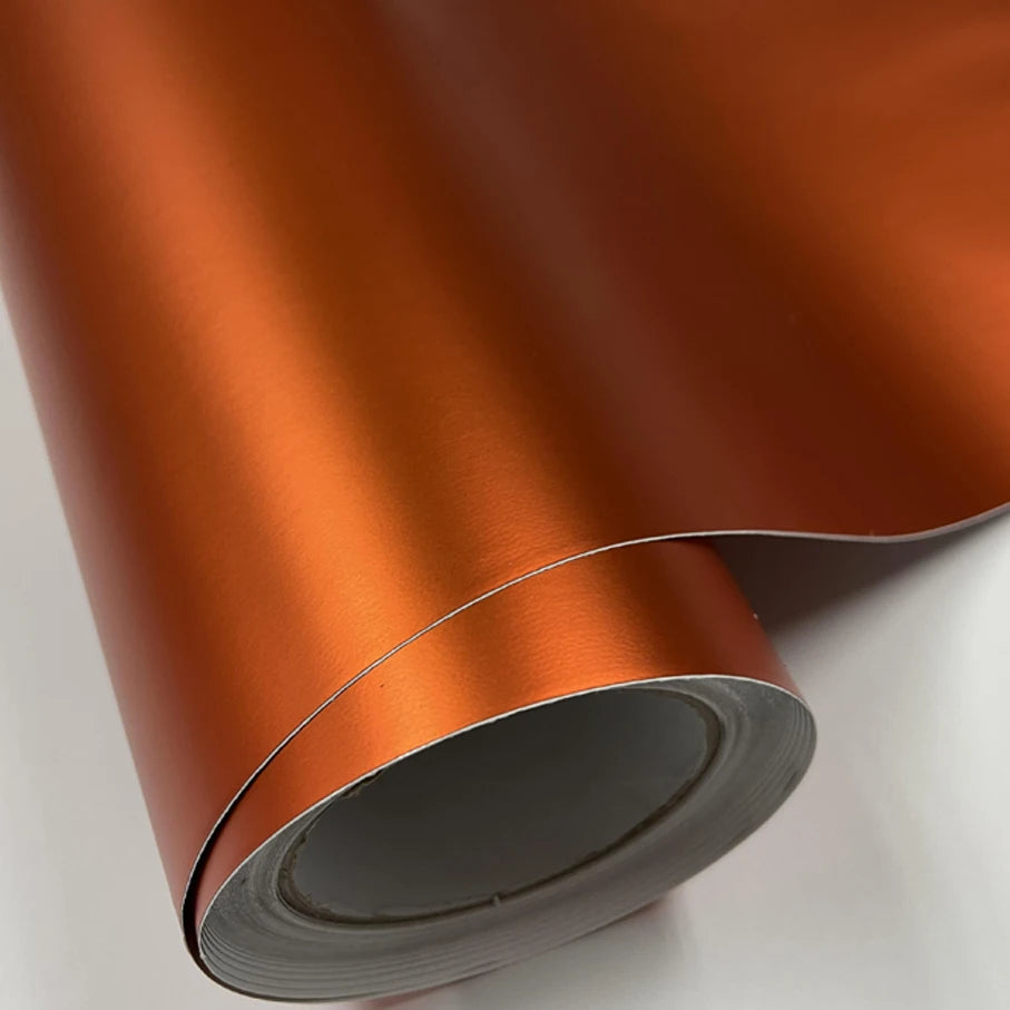 Metallic Chrome Matt Orange Vinyl Film Matte Sticker Air