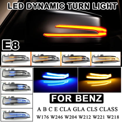 For Mercedes Benz W204 Cla A 2PCS Dynamic Turn Signal Side