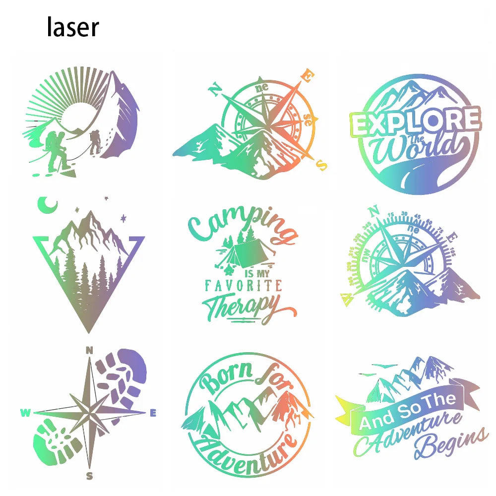 Lykx Adventure Sports Compass Sticker Wrap Vinyl Decal Mountain