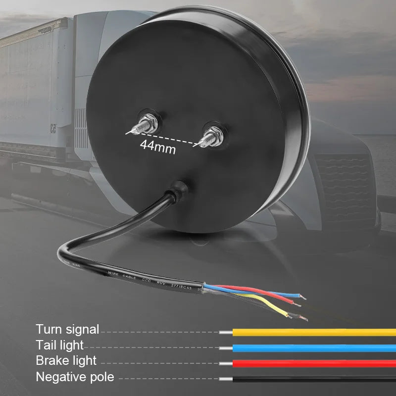 For Jeep Volvo Pickup Trailer 12V Offroad Truck Round Taillight