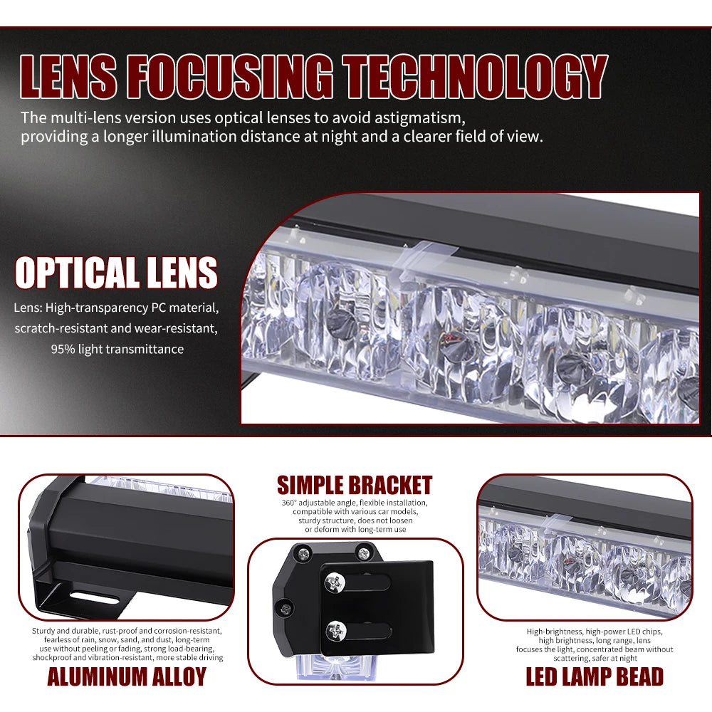 Wireless Strobe Grille Warning White Stroboscopes External