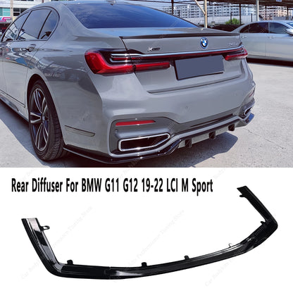 For BMW G11 G12 Lci M Sport Gloss Black Mp Rear Diffuser 730D