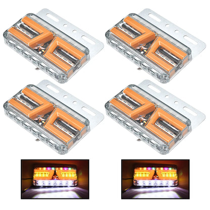 4PCS Trailer Side Marker 24V Truck Clearance Dynamic Cargo