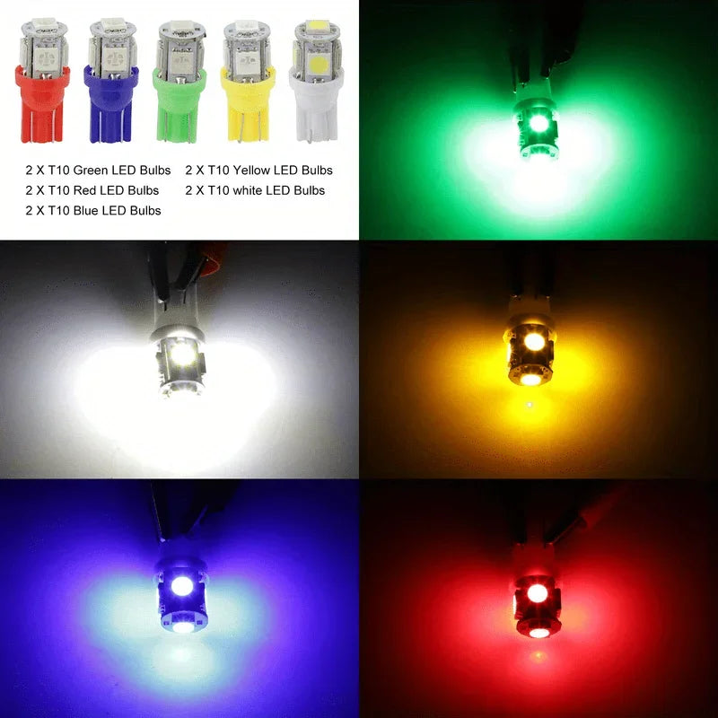 70PCS t5+t10 5050 Smd Instrument Panel Cluster Dash Indicator