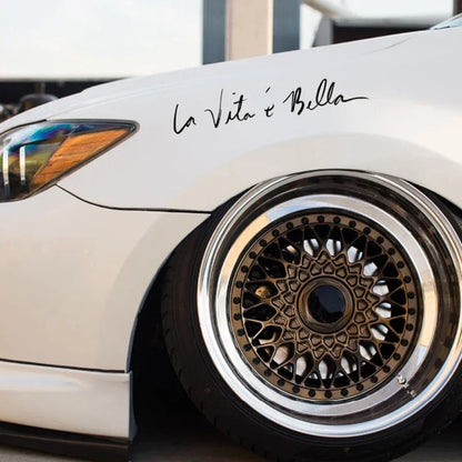 Decals La Vita E Bella Reflective Letters Vinyls Fashion