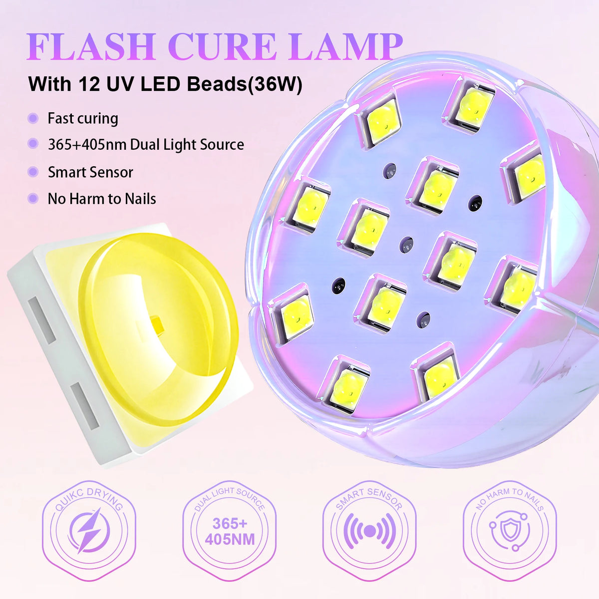 USB type-c Nail Uv Dryer Rechargeable Lcd Touch Control