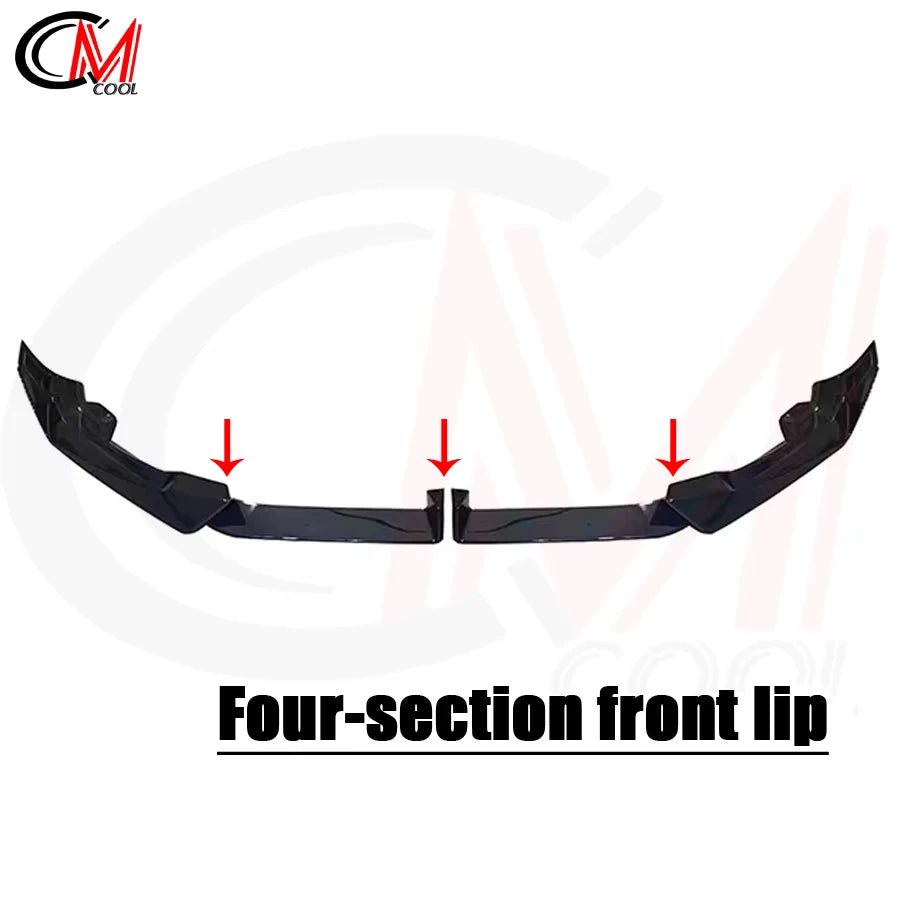 For BMW X6 G06 2023-2025 M Sport Bright Black Front Lip