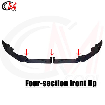 For BMW X6 G06 2023-2025 M Sport Bright Black Front Lip