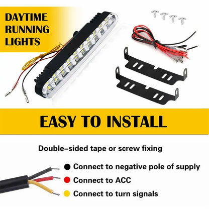 2PCS 30LED Daytime Running Riving Drl Turn Signal Fog