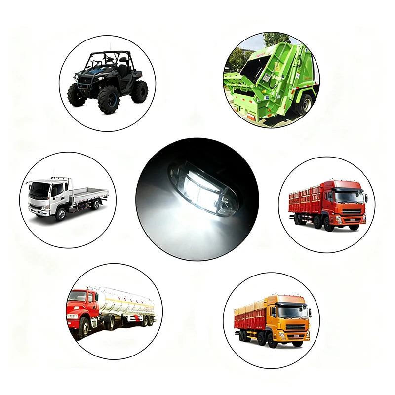 For Trailer 8P 12 24V Durable Side Marker Trucks Cars Waterproof