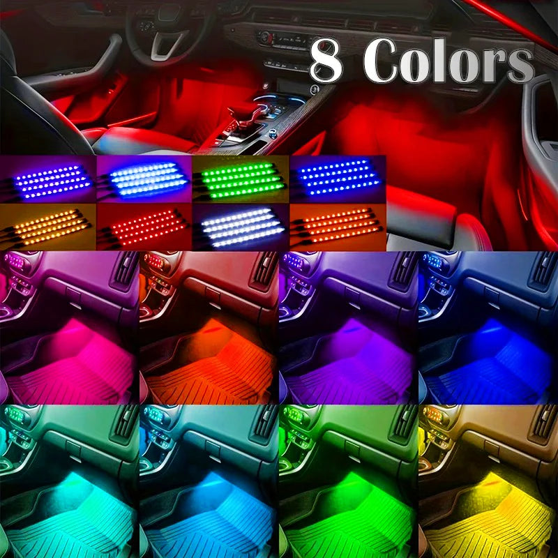 For Enhanced Ambiance，Christmas 4PCS Interior Lighting kit-rgb
