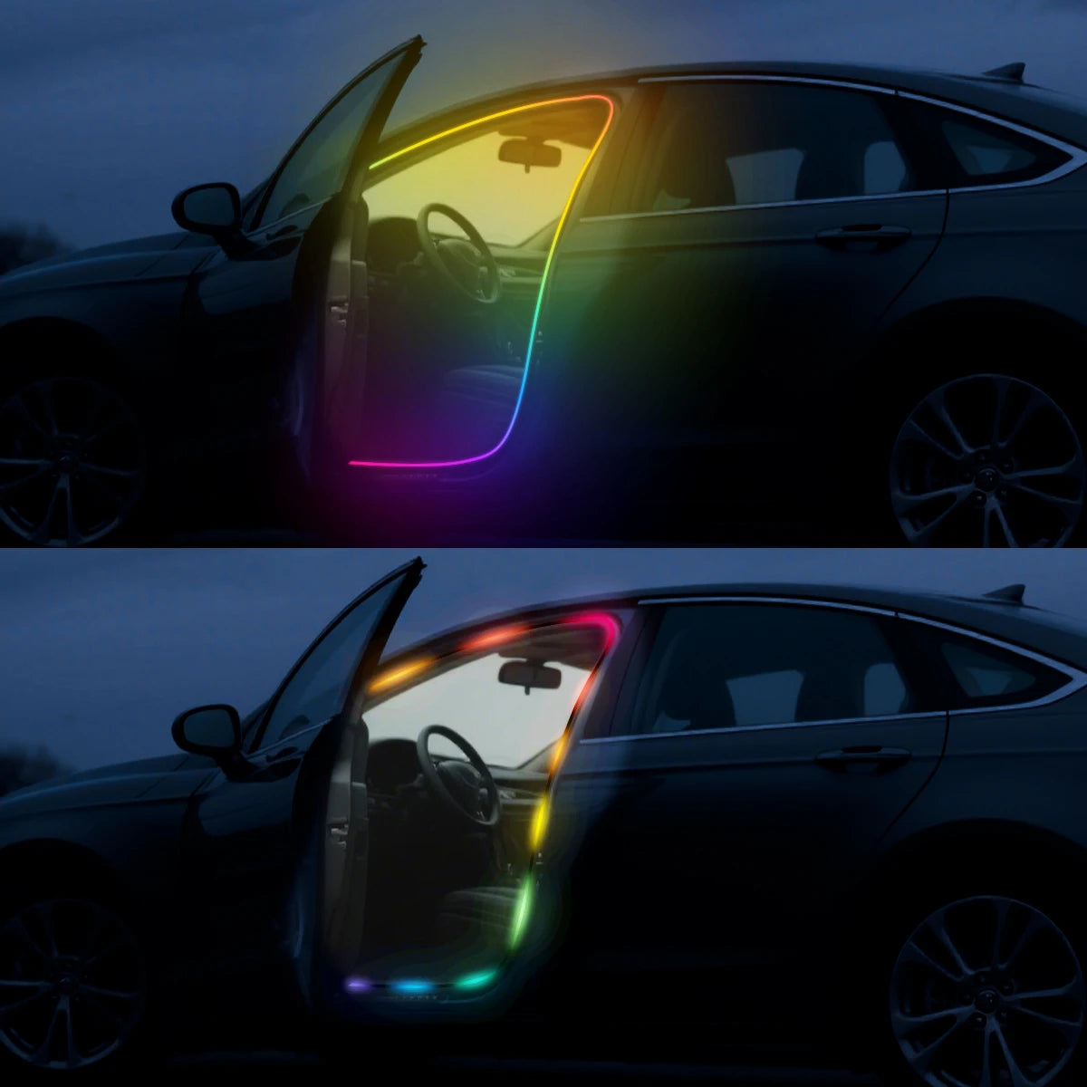 For Aoto Interior Atmosphere Diode 3.7m Rainbow Color Interior
