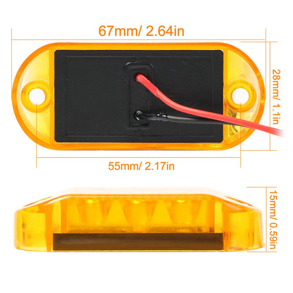 2X Orange Fender Front Side Cab Marker Pick Up