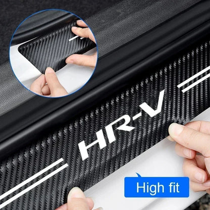 For Honda Hrv HR-V Carbon Fiber Door Threshold Scuff Plate