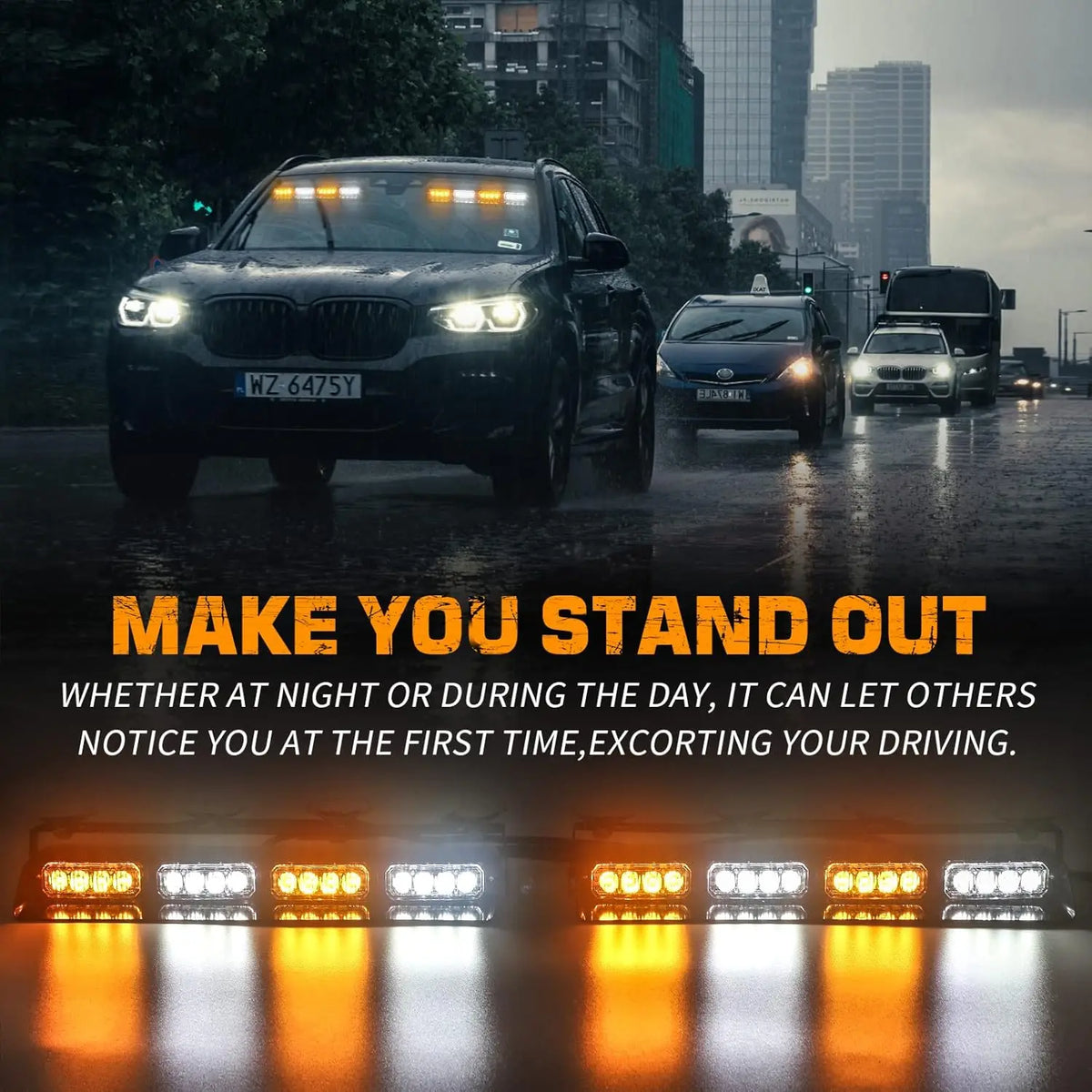 Strobe Emergency Flash Warning In Windshield Bar Traffic Advisor