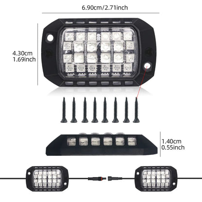 For Jeep 12PCS Underglow Chassis RGB Neon Rock 3D Lens Truck