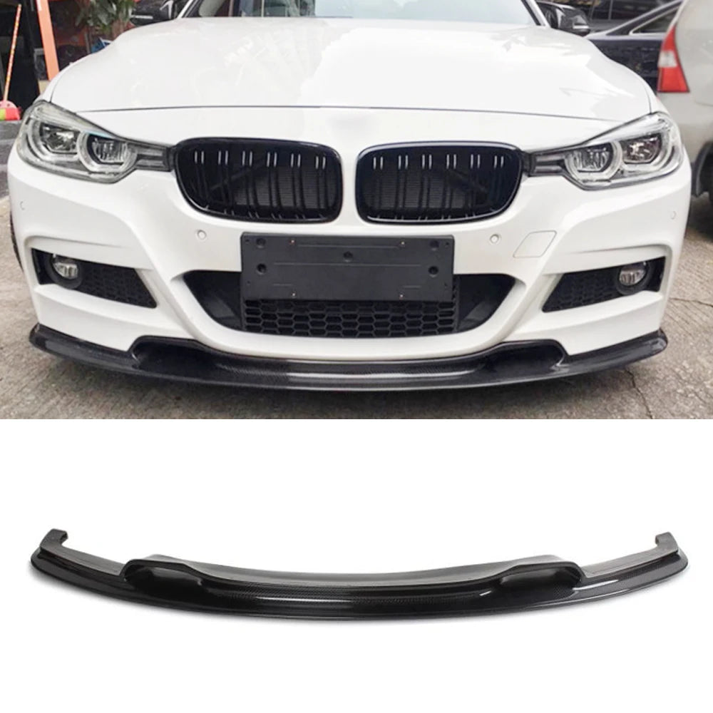 For BMW 3 Series F30 F31 Carbon Fiber Frp Black Front Lip M