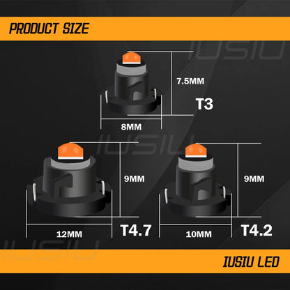 Iusiu 10PCS T3 t4.2 t4.7 Bulb Instrument 3030 Neo
