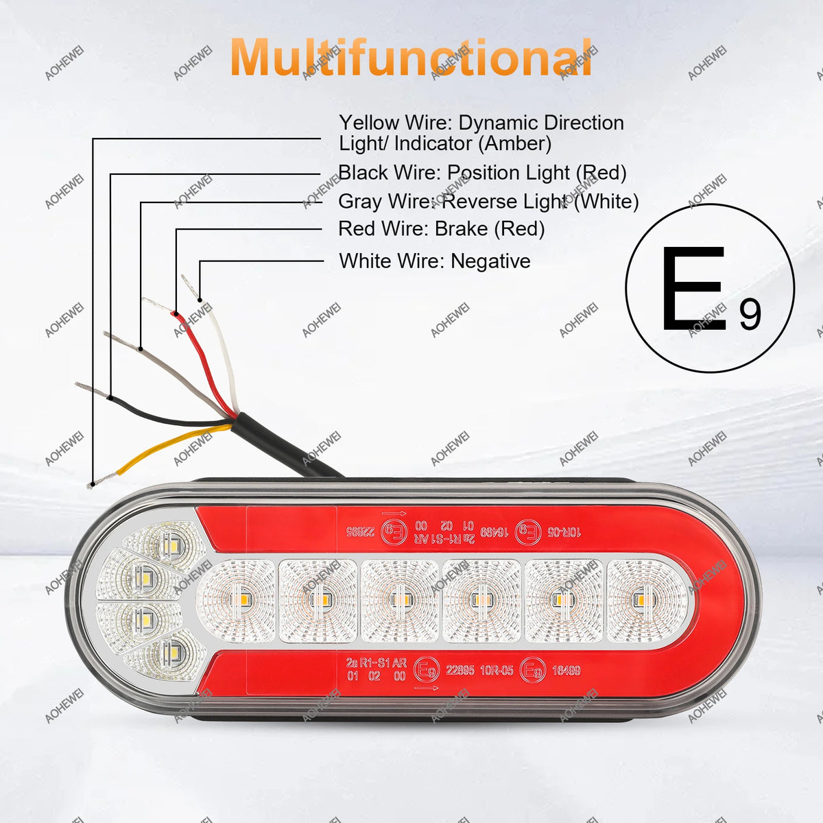 For Camper Aohewei Trailer Tail 12 24V Waterproof Stop Side
