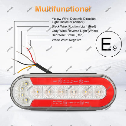For Camper Aohewei Trailer Tail 12 24V Waterproof Stop Side