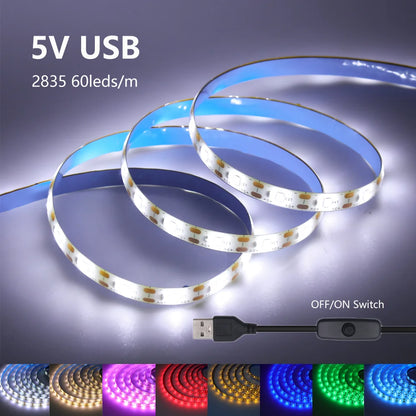 5V USB Strip Smd 2835 60leds M Flexible Ribbon