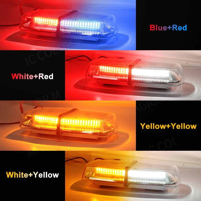 72SMD Strobe Roof Becaon Traffic Bright Magnetic Warning
