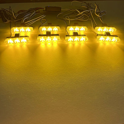 Amber Grille Strobe Grid Emergency Flash Beacon White Daytime