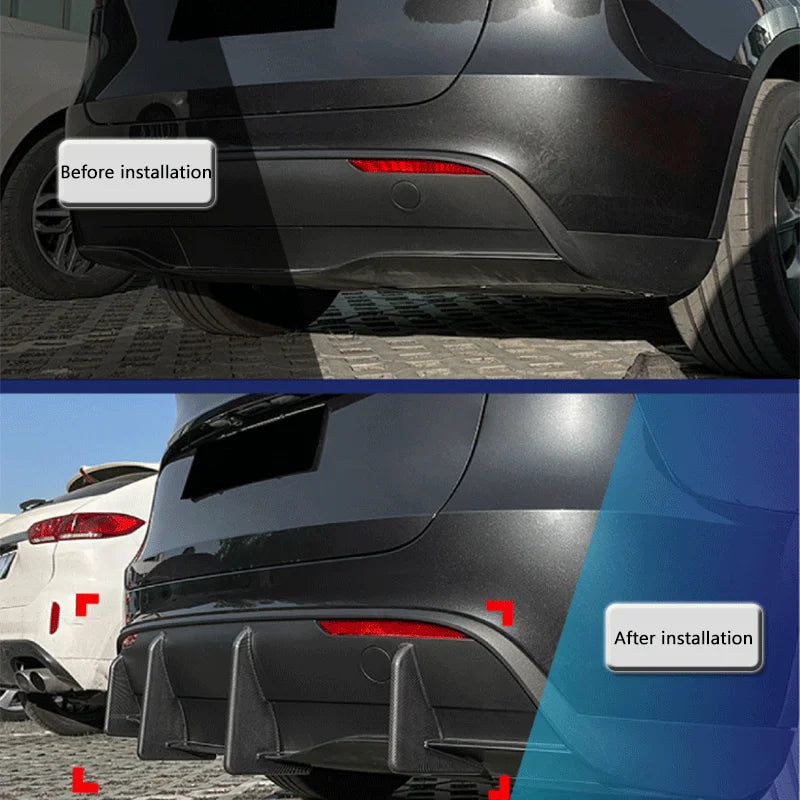 For Tesla Model Y 2017-2024 Exterior 1SET Black Rear Lip Spoiler
