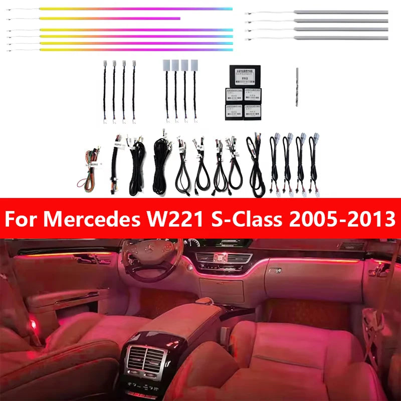For Mercedes Benz S-Class W221 2005-2013 Color Ambient Lighting