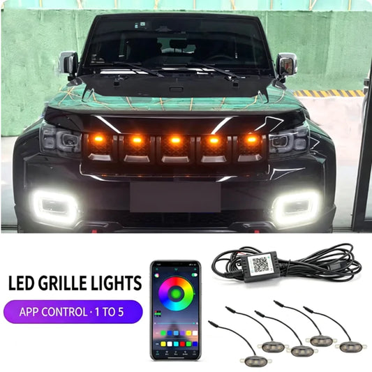 12V Emergency Flash APP Wireless Remote Control Yellow Grille