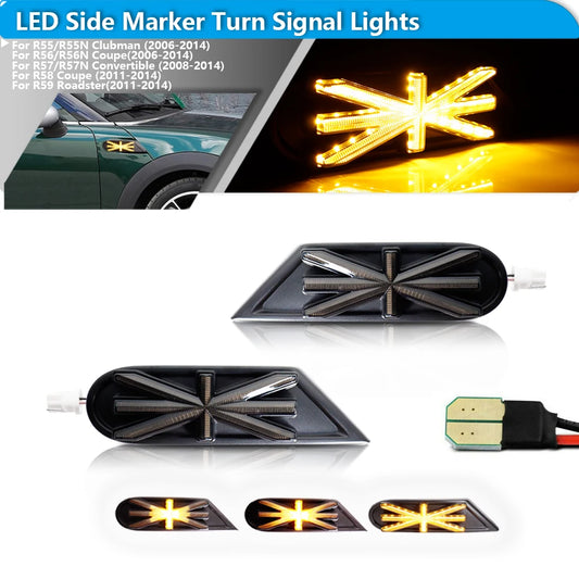 For Mkii MINI Cooper R55 R56 2PCS Ijdm Side Marker Lamps Amber