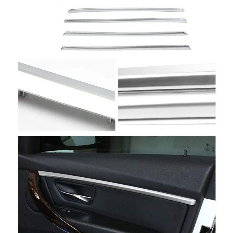 For BMW 3 Series F30 12-18 Four Interior Doors Panel Trims Blue