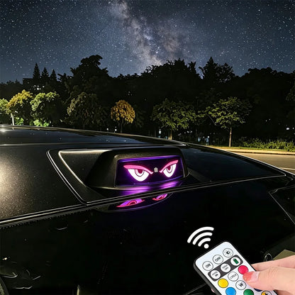 Wireless Solar Powered Roof Demon Eyes Remote RGB Flashing