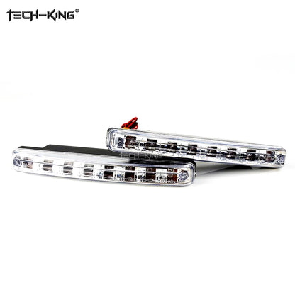 A Set Drl 8LED Daytime Running 12V ultra-bright Flexible