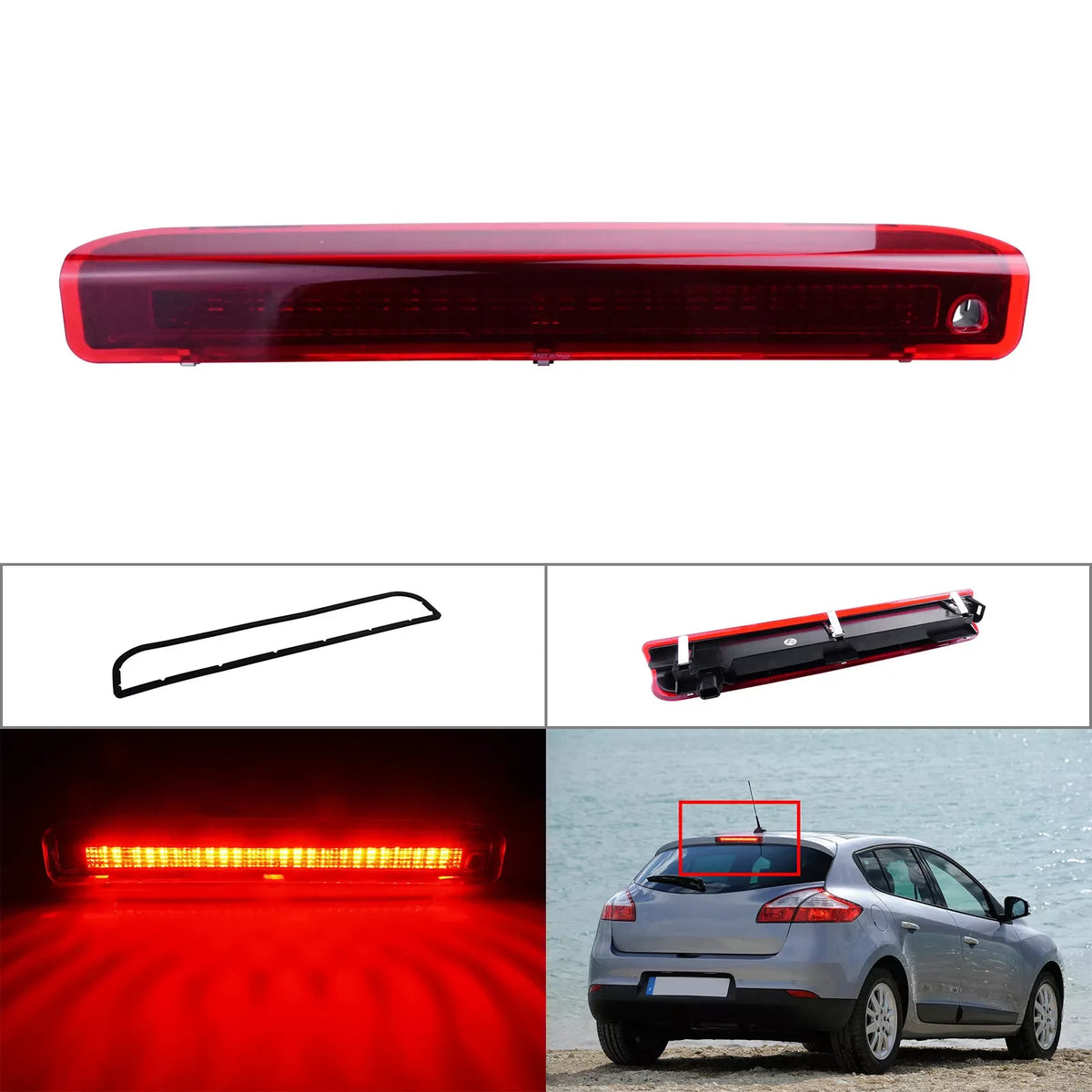 For 08-16 Renault Megane Iii Red 1PC Brake Len Rear Third Level