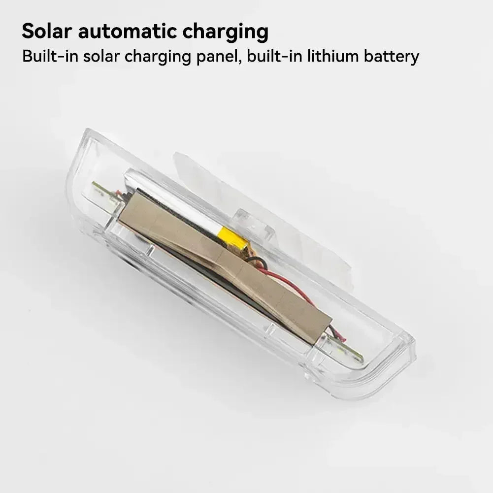 For Motorcycle Electric Vehicle Bicycle Solar Power Warning