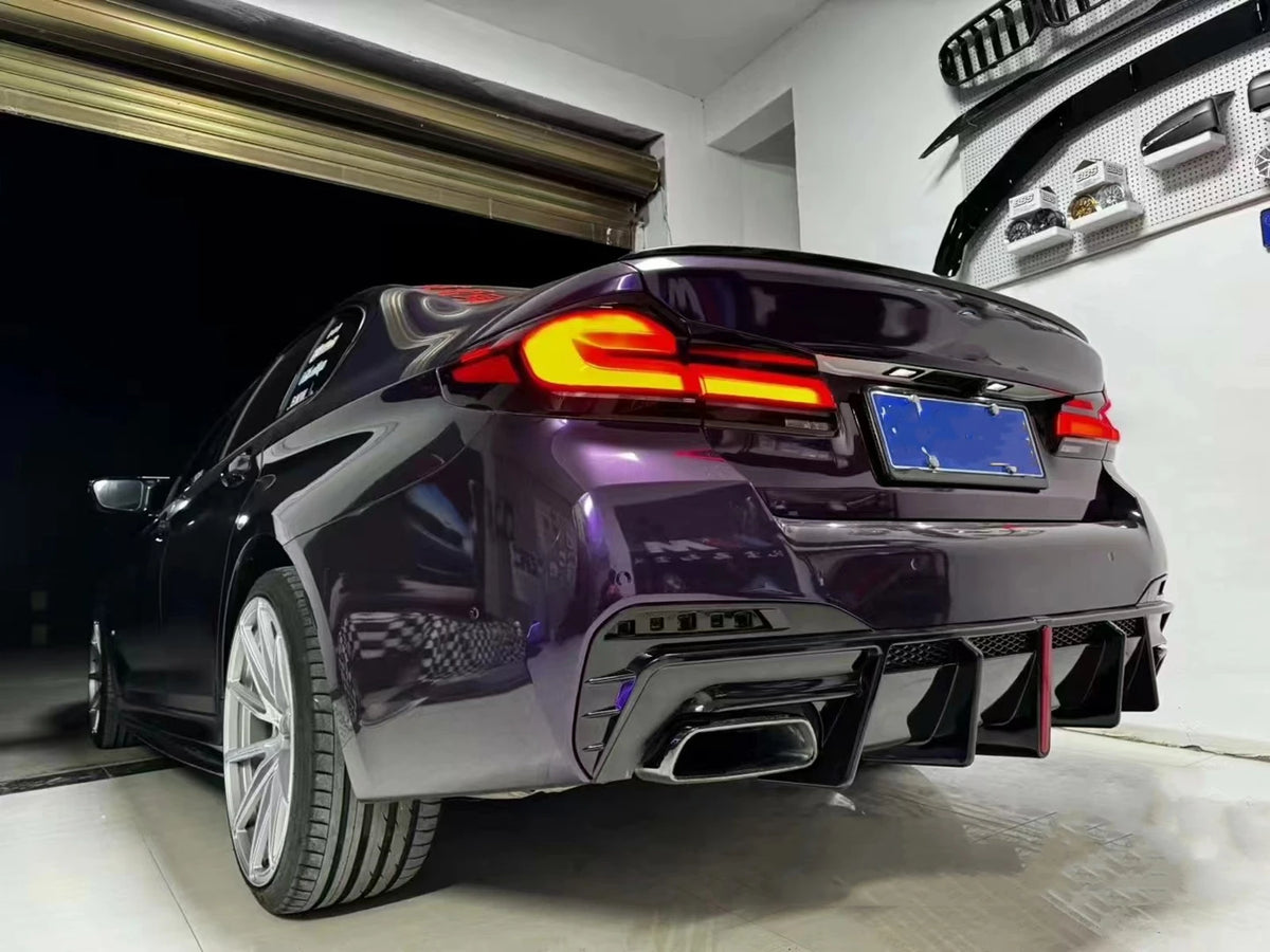 For BMW 5 Series G30 G31 Rear Bumper Diffuser Lip Splitter G38